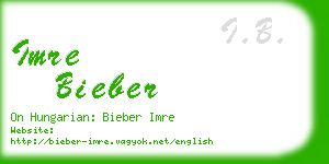 imre bieber business card